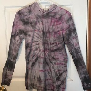 Handmade tie dye lightweight hoodie